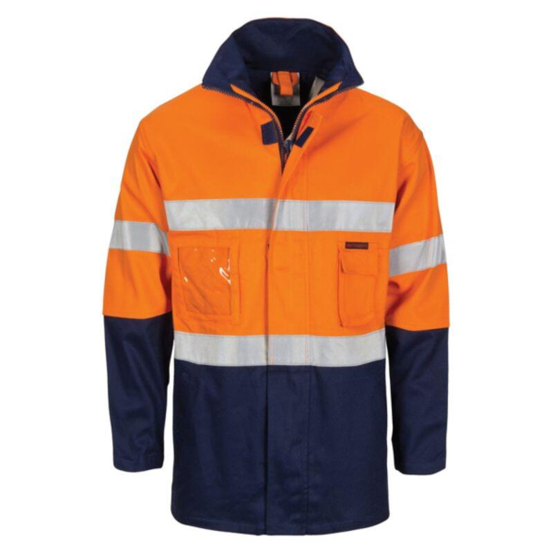 Mens HiVis Cotton Drill "2 in 1" Jacket with Tape Thumbnail