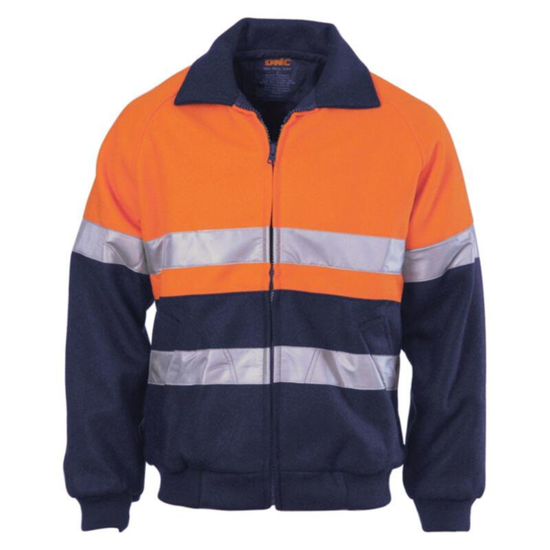 Mens HiVis Two Tone Bluey Bomber Jacket with CSR R/Tape Thumbnail