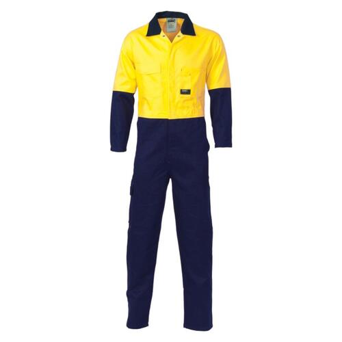 Mens HiVis Two Tone Cotton Coverall