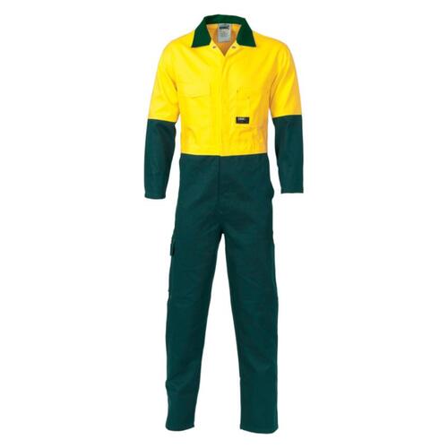 Mens HiVis Two Tone Cotton Coverall