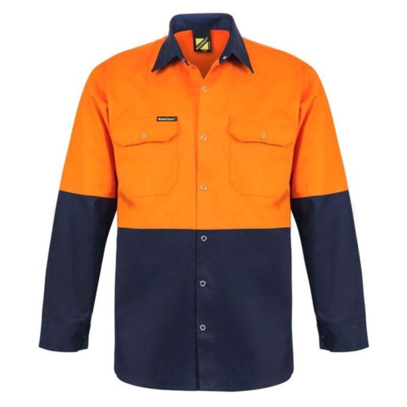 Mens Two Tone Long Sleeve Shirt With Studs Thumbnail