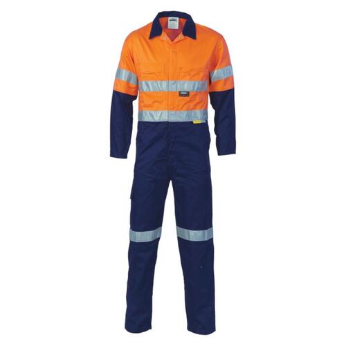 Hi Vis Two Tone Cotton Coverall with 3M R/Tape