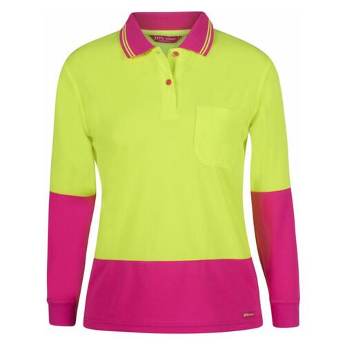 Womens Hi Vis Long Sleeve Comfort Polo