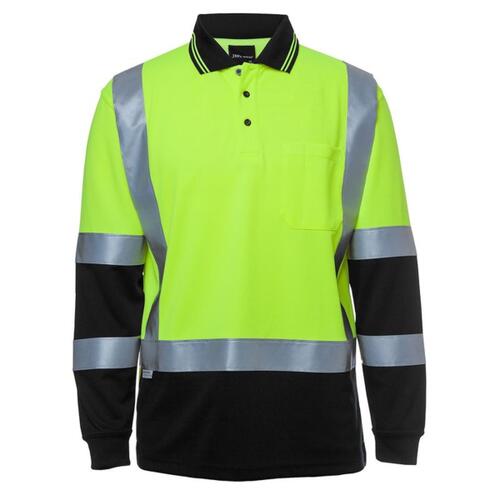 Mens Long Sleeve D+N H Pattern Biomotion Trad Polo