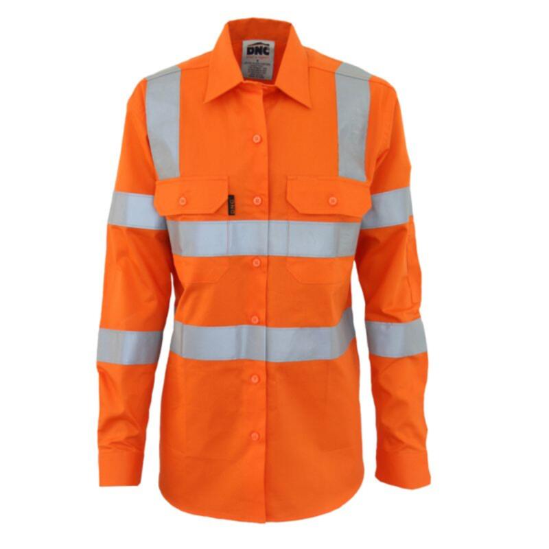Womens HiVis L/W Cotton VIC Rail CSR Shirt Thumbnail