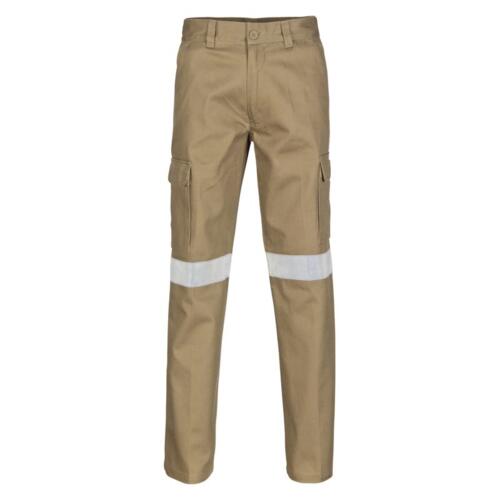 Cotton Drill Cargo Pants With 3M R/Tape