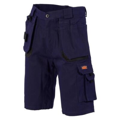 Duratex Cotton Duck Weave Tradies Cargo Shorts - with twin holster tool pocket Thumbnail